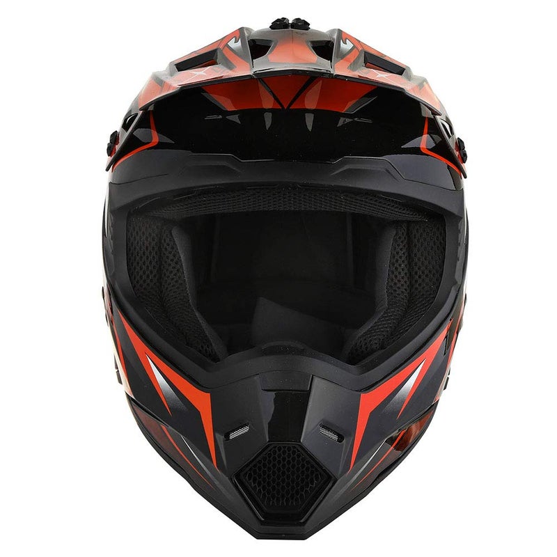 1Storm Adult Motocross Helmet BMX MX ATV Dirt Bike Four Wheeler Quad Motorcycle Full Face Helmet Racing Style: HF801 Sonic Orange - Image 3
